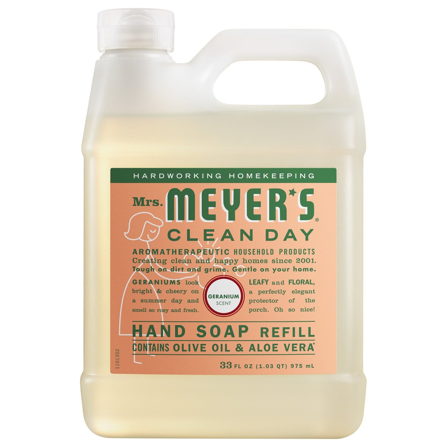 Mrs. Meyer's Geranium Liquid Hand Soap Refill Home Essential