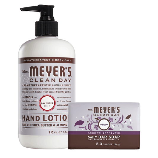 Mrs. Meyer's Lavender Bar Soap & Hand Lotion Set Gift-Ready
