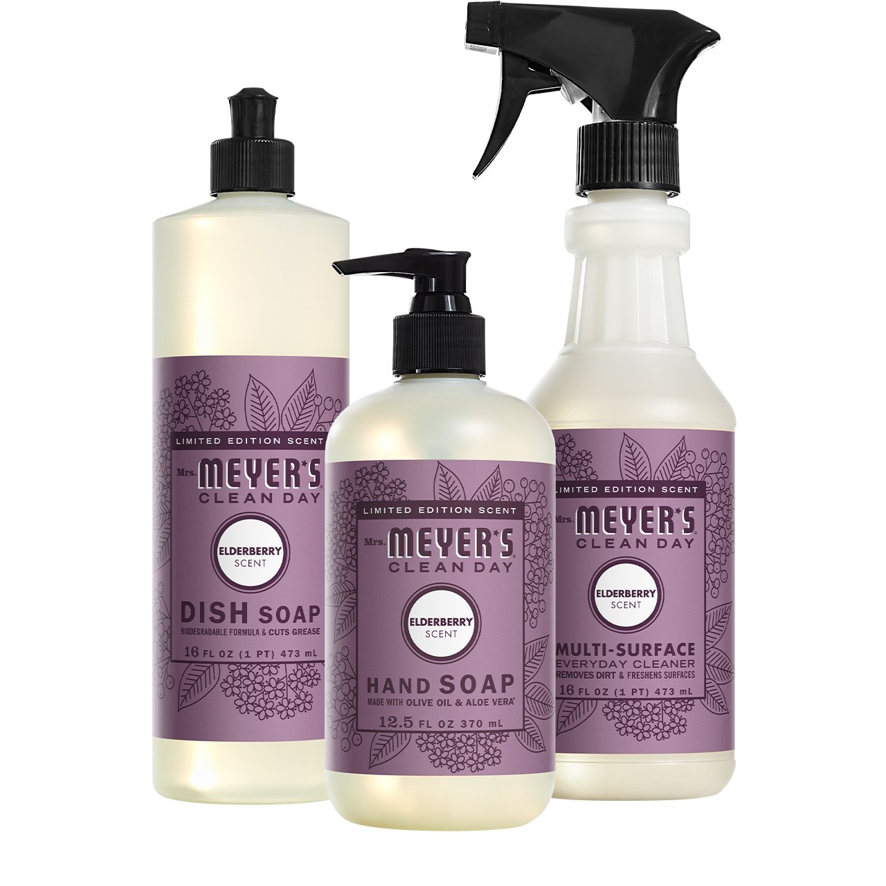 Mrs. Meyer's Elderberry Kitchen Essentials Set