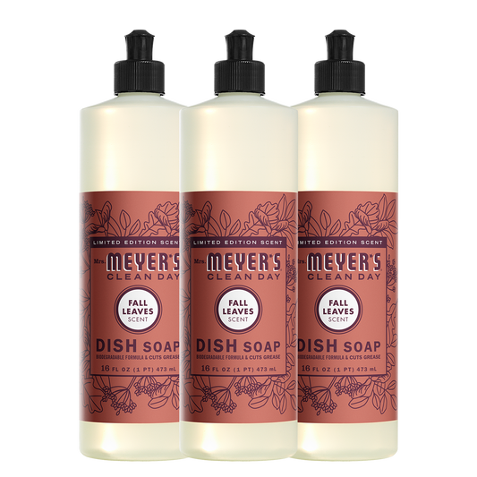Mrs. Meyer's Fall Leaves Dish Soap 3-Count Bundle Gift-Ready