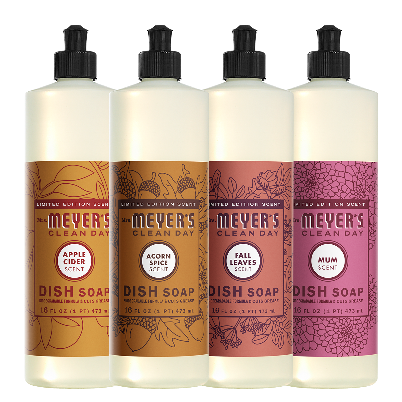 Mrs. Meyer's Fall Seasonal Liquid Dish Soap Collection