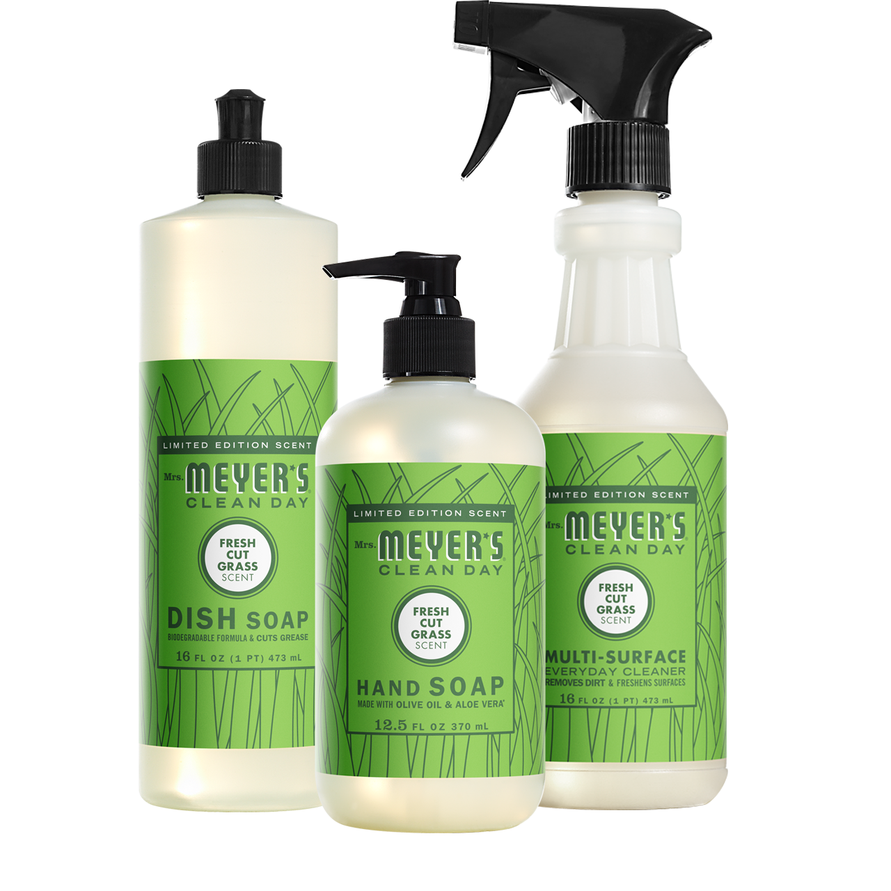 Mrs. Meyer's Fresh Cut Grass Kitchen Essentials Set