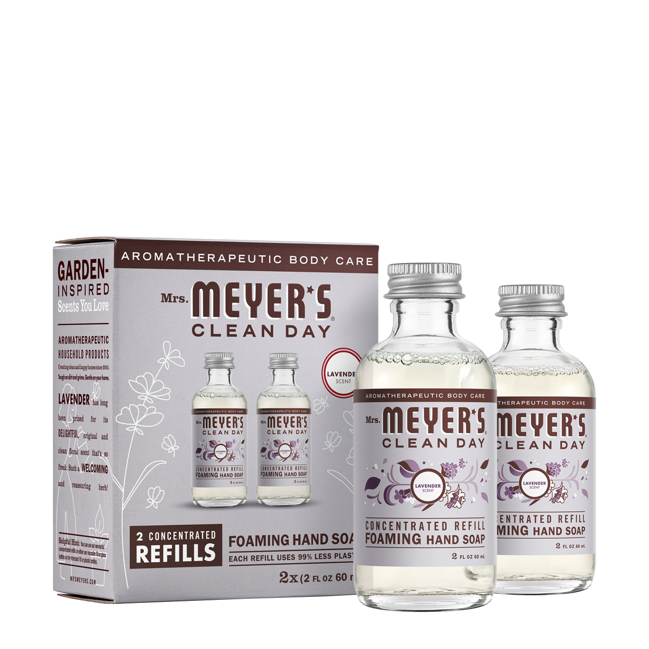 Mrs. Meyer's Lavender Foaming Hand Soap Concentrate Refills 2-Pack Home Essential
