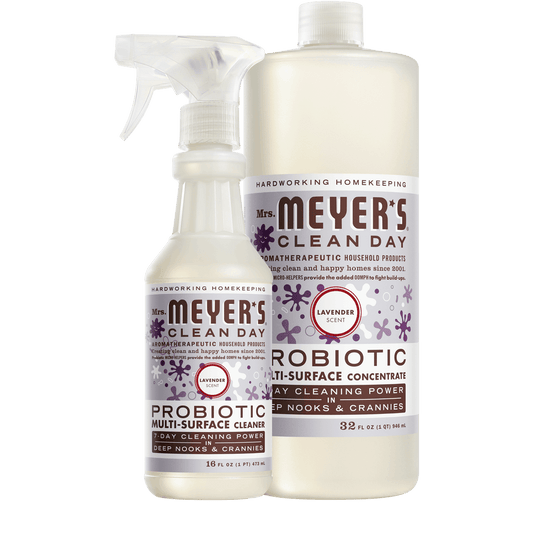 Mrs. Meyer's Lavender Probiotic Multi-Surface Cleaner & Concentrate Set Gift-Ready