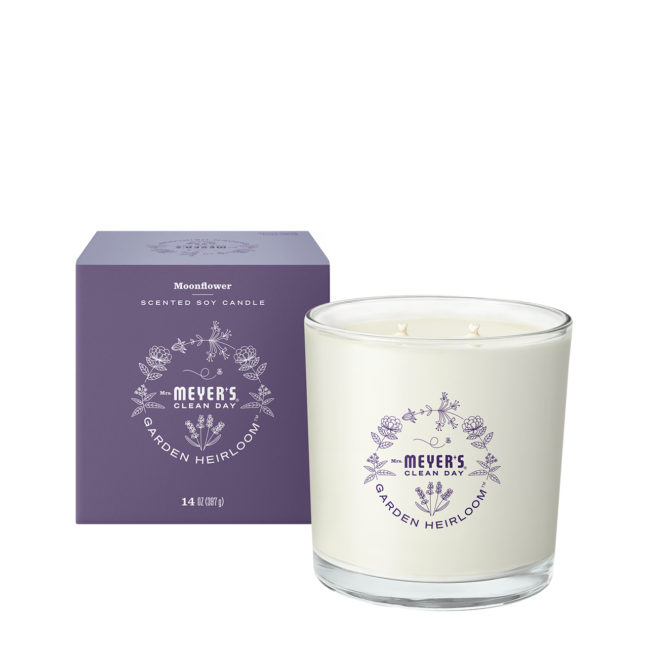 Mrs. Meyer's Moonflower Garden Heirloom Candle Home Essential