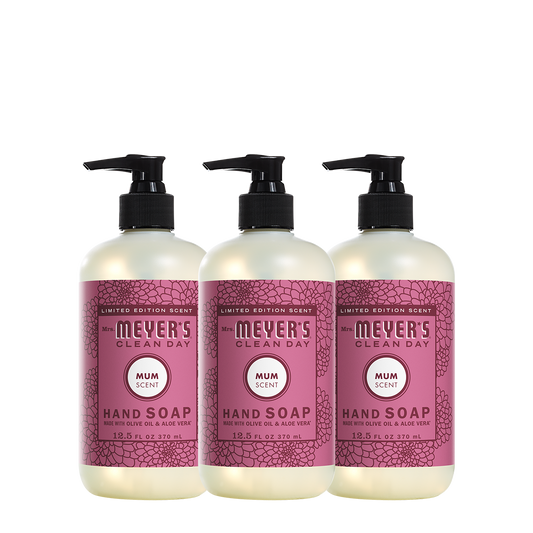 Mrs. Meyer's Mum Liquid Hand Soap 3-Count Bundle Gift-Ready