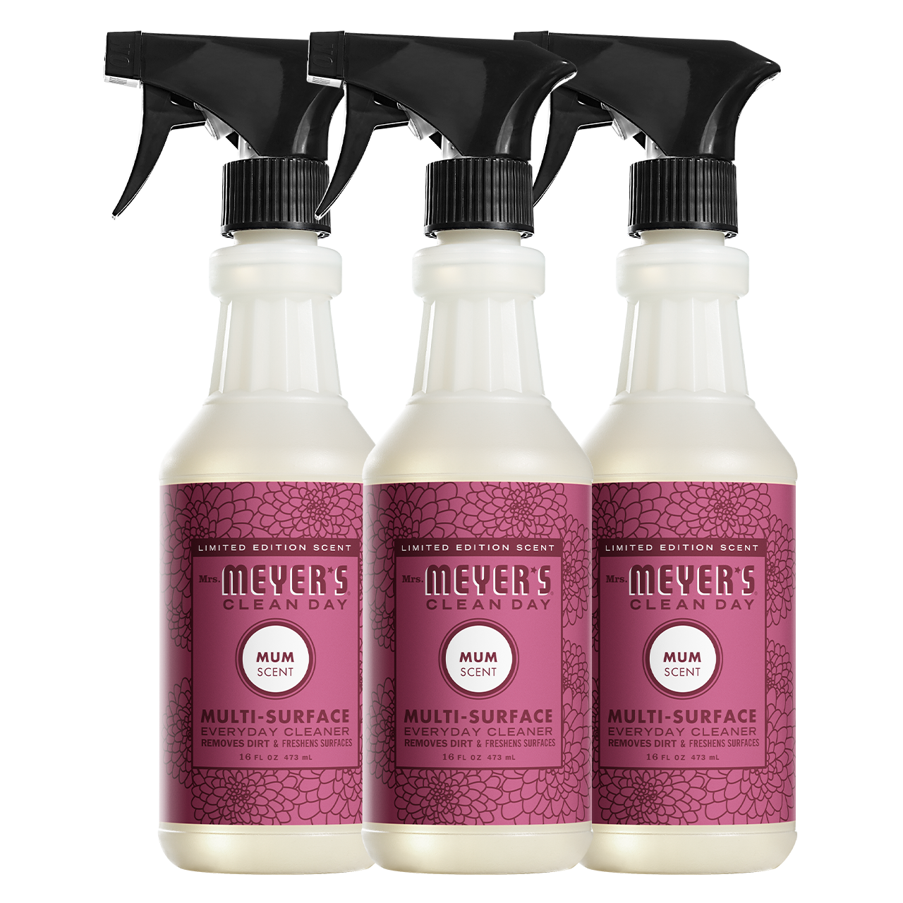 Mrs. Meyer's Mum Everyday Multi-Surface Cleaner 3-Count Bundle
