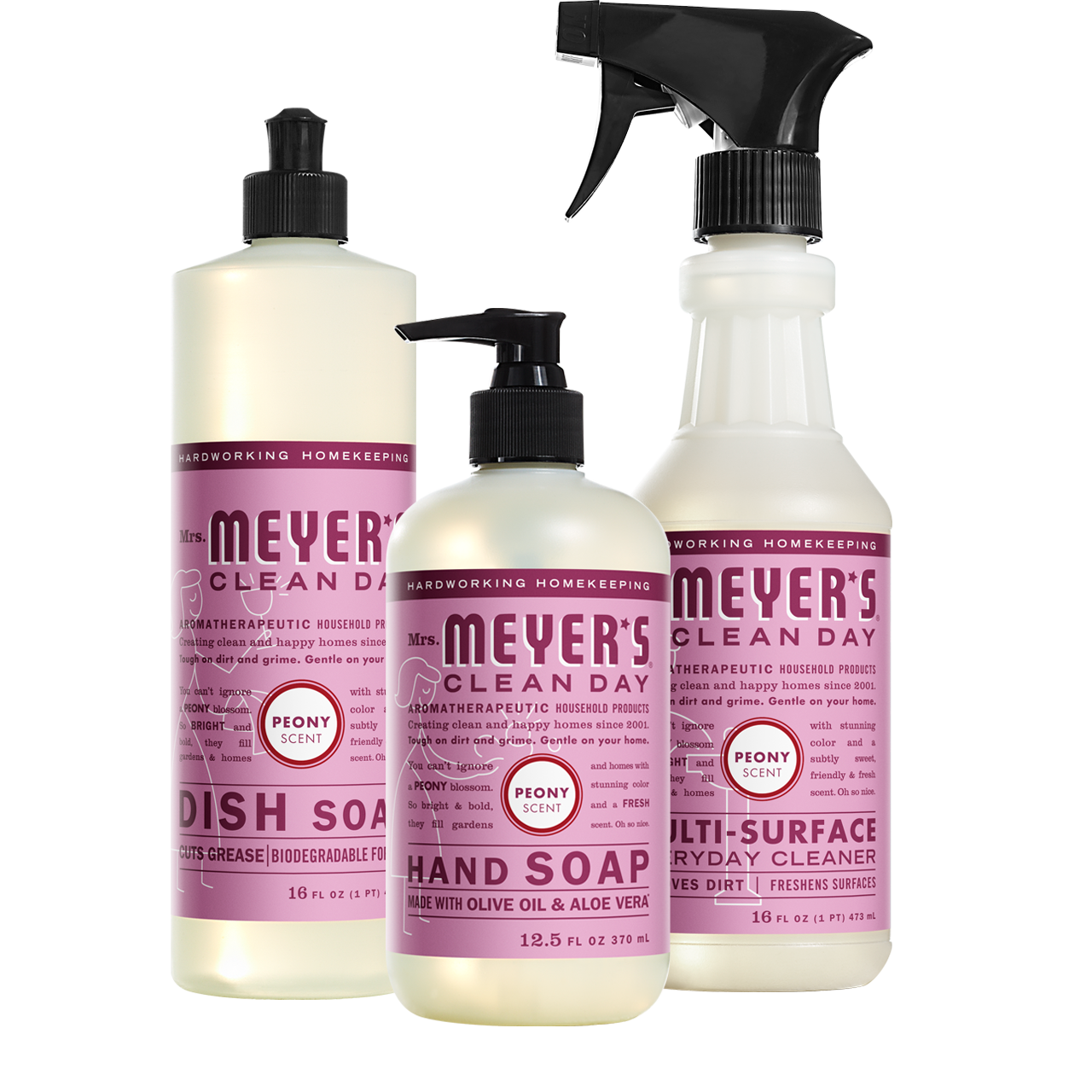 Mrs. Meyer's Peony Kitchen Essentials Set