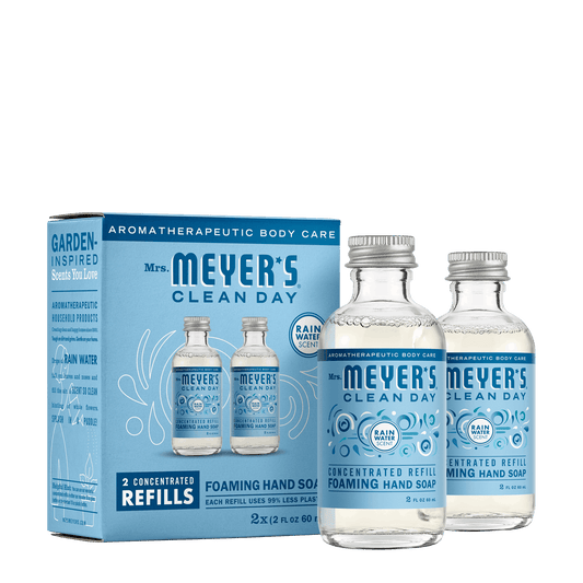 Mrs. Meyer's Rain Water Foaming Hand Soap Concentrate Refills 2-Pack Home Essential