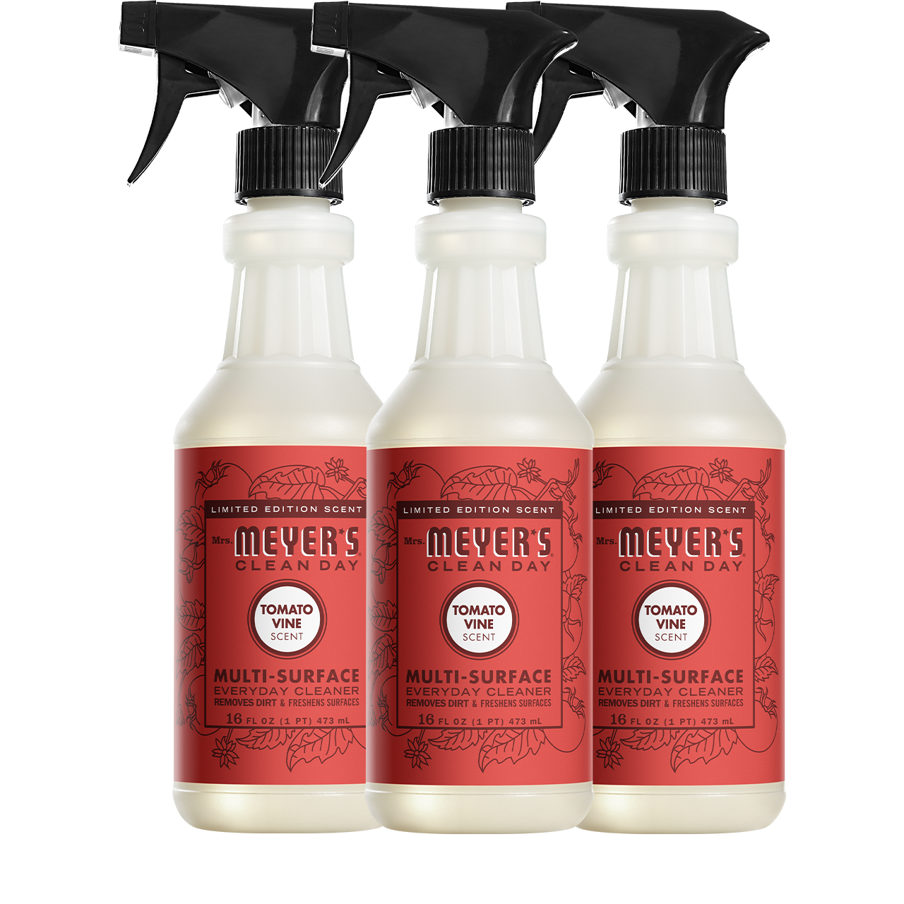 Mrs. Meyer's Tomato Vine Everyday Multi-Surface Cleaner 3-Count Bundle