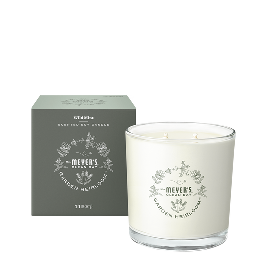 Mrs. Meyer's Wild Mint Garden Heirloom Candle Home Essential
