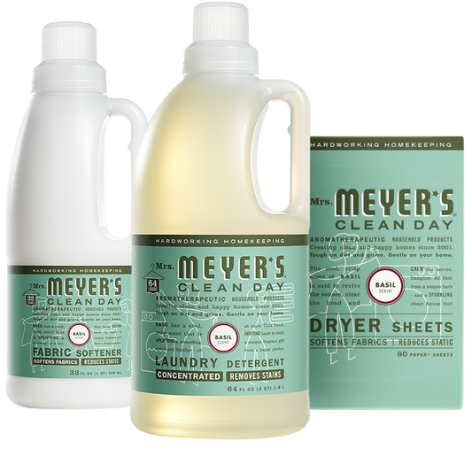 Mrs. Meyer's Basil Laundry Set Gift-Ready