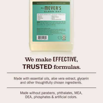 Mrs. Meyer's Basil Dish Soap Refill Home Essential
