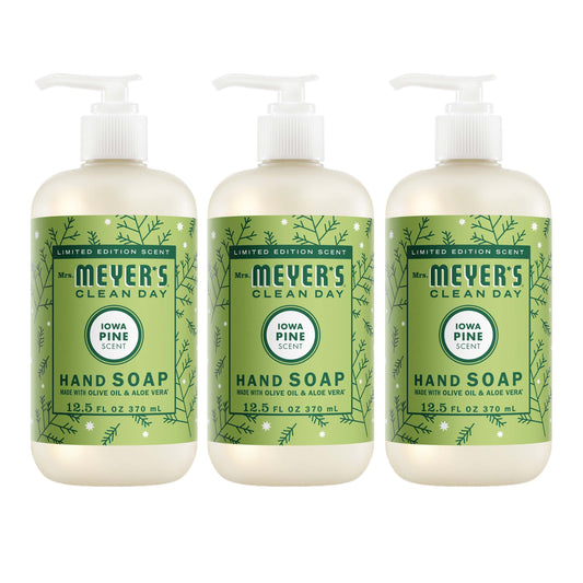 Mrs. Meyer's Iowa Pine Liquid Hand Soap 3-Count Bundle Gift-Ready