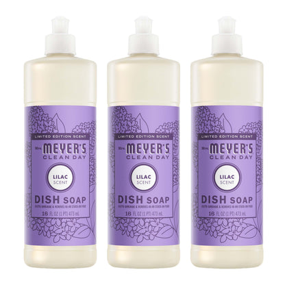 Mrs. Meyer's Lilac Dish Soap 3-Count Bundle Gift-Ready