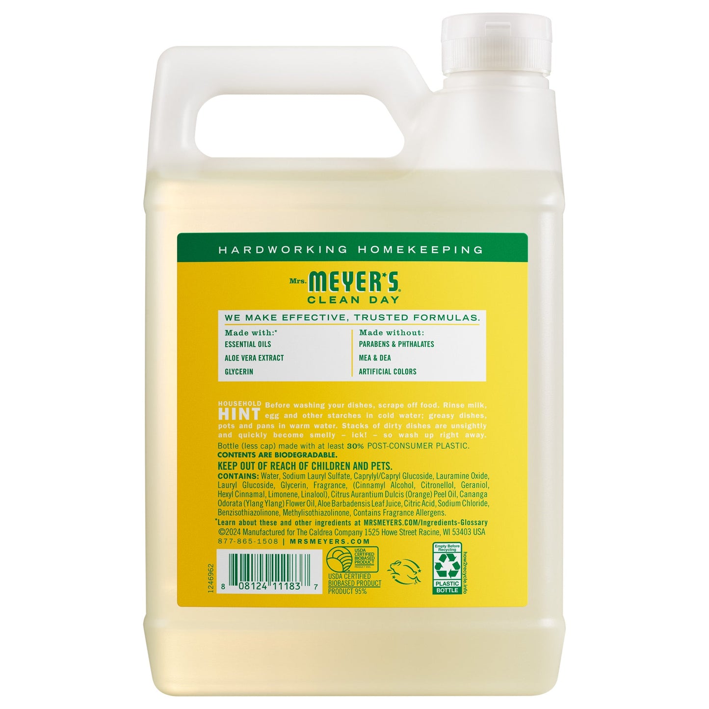 Mrs. Meyer's Honeysuckle Dish Soap Refill Home Essential