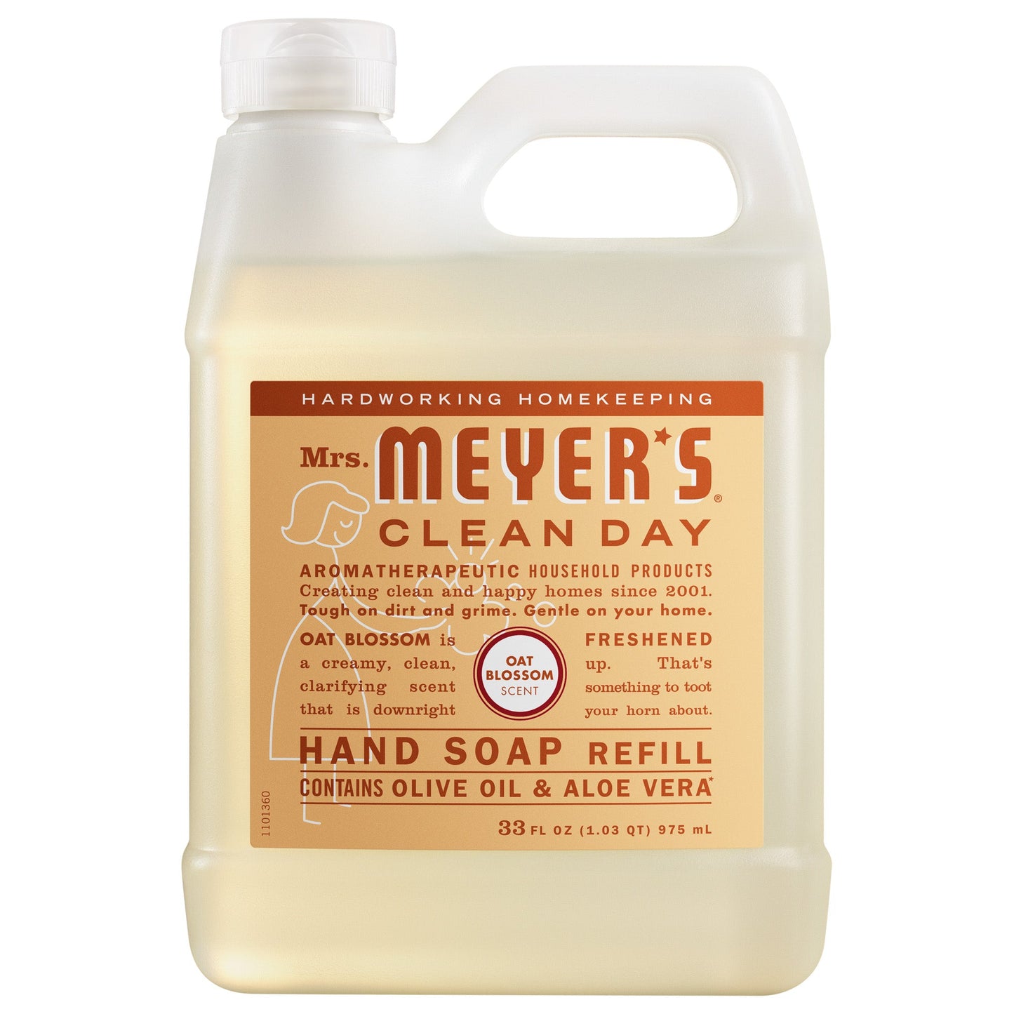 Mrs. Meyer's Oat Blossom Liquid Hand Soap Refill Home Essential