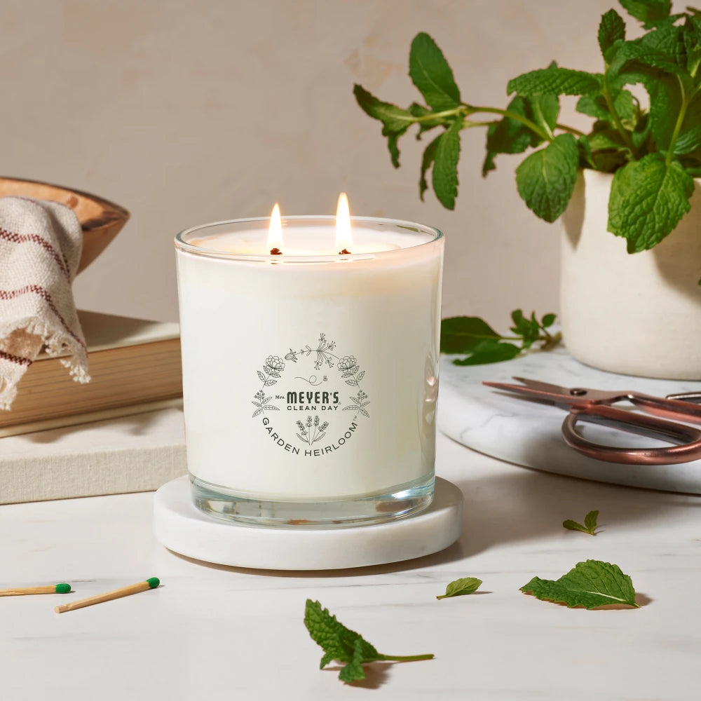 Mrs. Meyer's Wild Mint Garden Heirloom Candle Home Essential