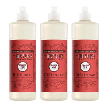 Mrs. Meyer's tomato vine Liquid Dish Soap three count Bundle