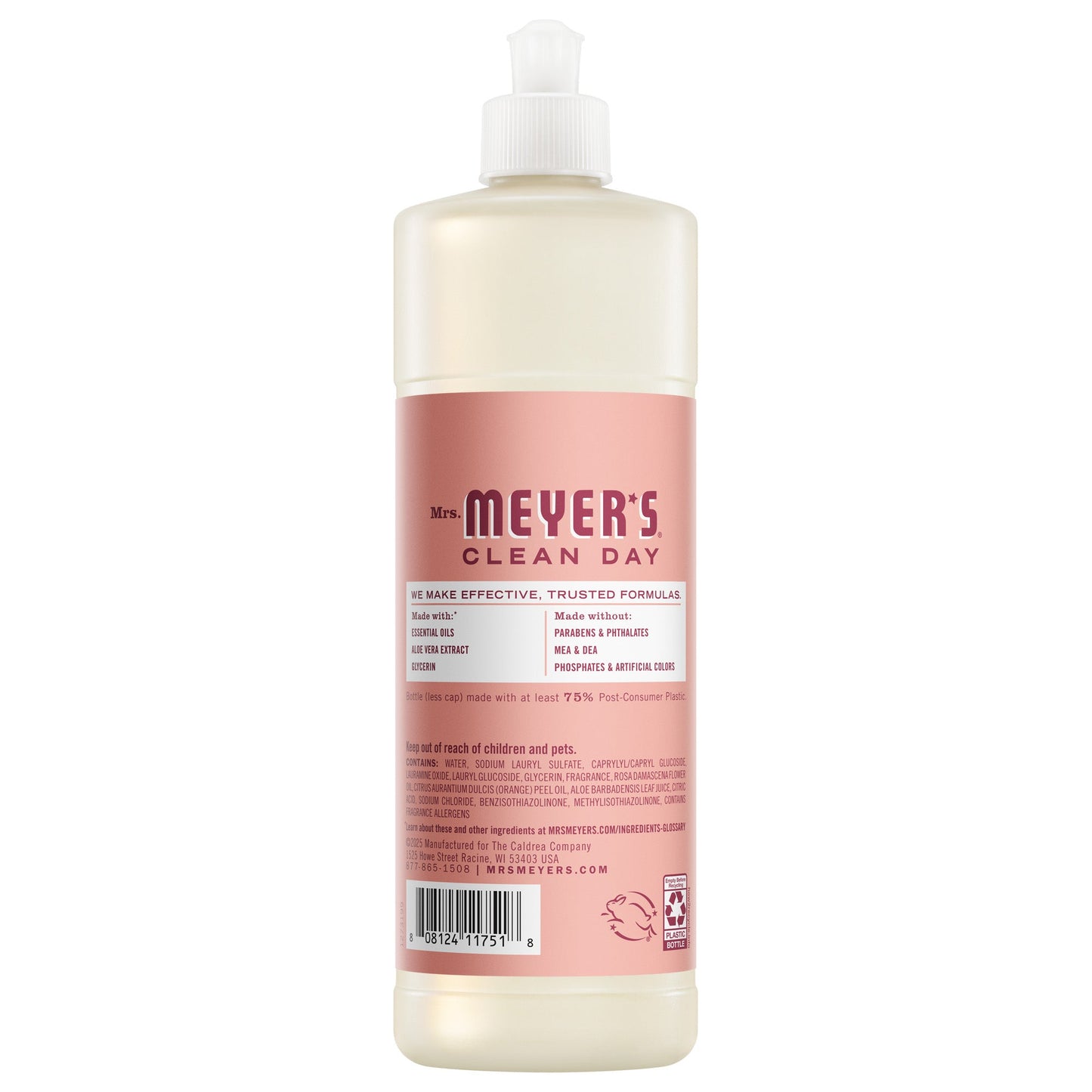 Mrs. Meyer's Rose Dish Soap 3-Count Bundle Gift-Ready