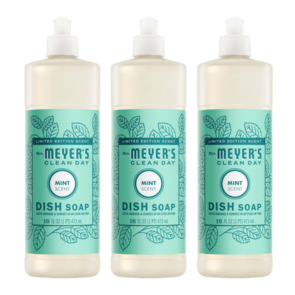 Mrs. Meyer's Mint Dish Soap 3-Count Bundle Gift-Ready