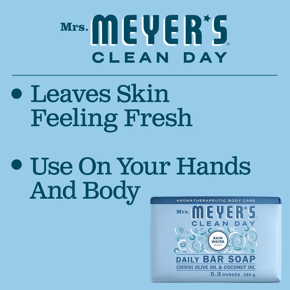 Mrs. Meyer's Rain Water Daily Bar Soap Home Essential