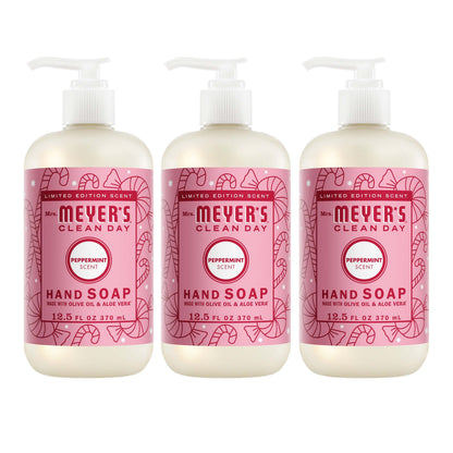 Mrs. Meyer's Peppermint Liquid Hand Soap 3-Count Bundle Gift-Ready