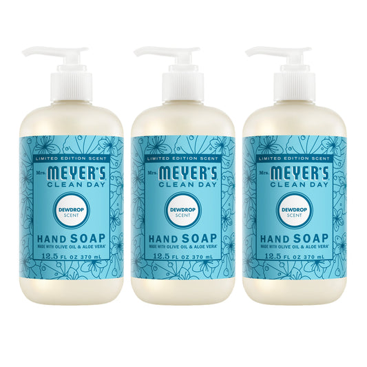 Mrs. Meyer's Dewdrop Liquid Hand Soap 3-Count Bundle Gift-Ready
