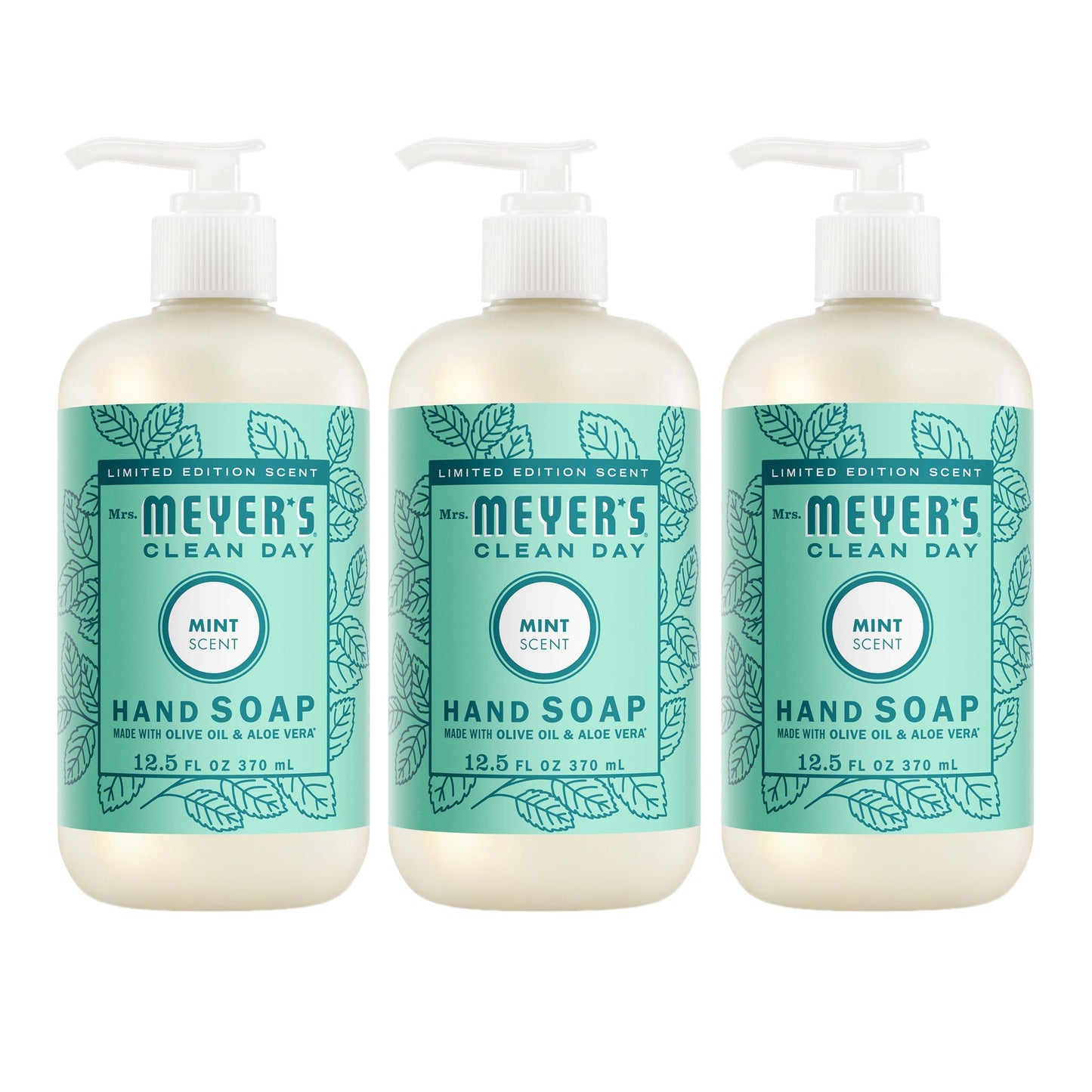 Mrs. Meyer's Mint Liquid Hand Soap 3-Count Bundle Gift-Ready