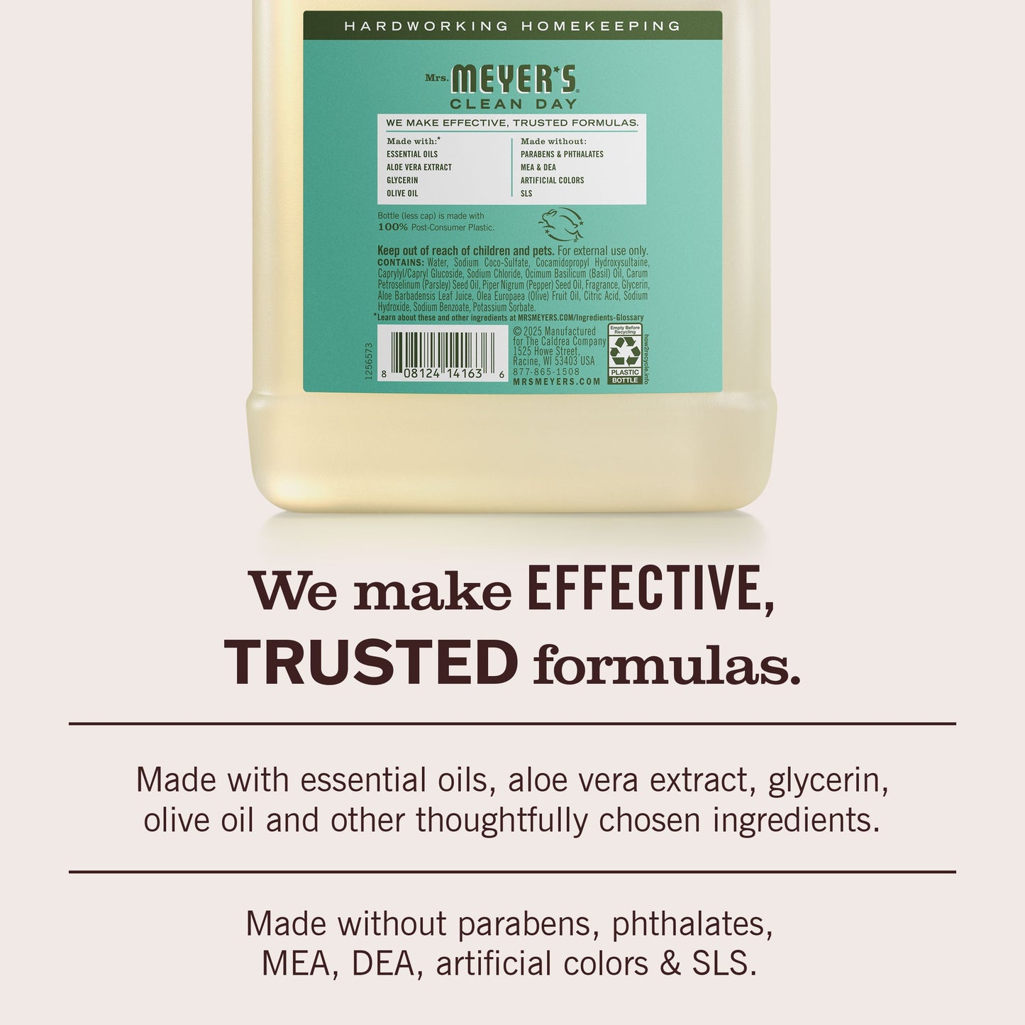 Mrs. Meyer's Basil Liquid Hand Soap Refill Home Essential