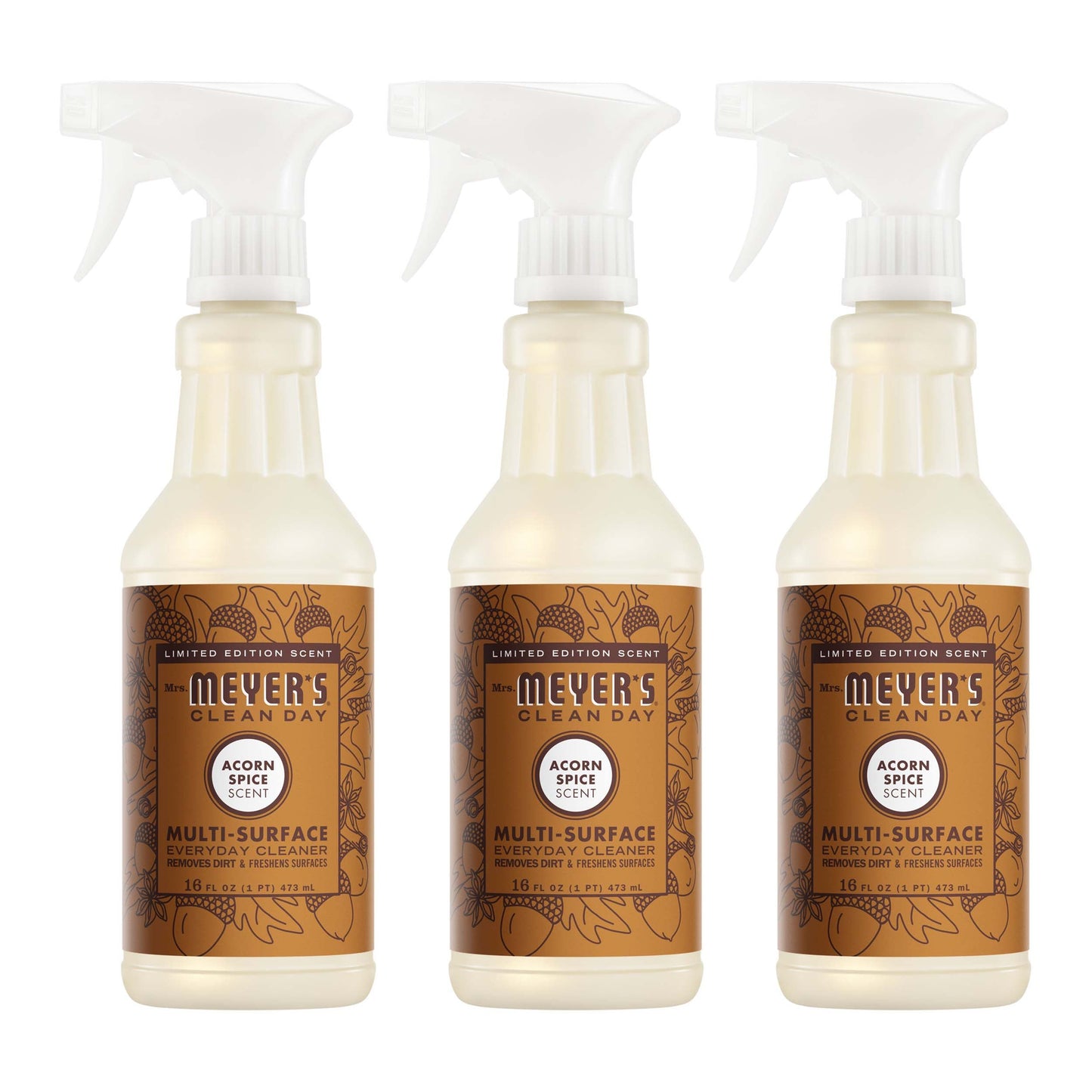 Mrs. Meyer's Acorn Spice Everyday Multi-Surface Cleaner 3-Count Bundle